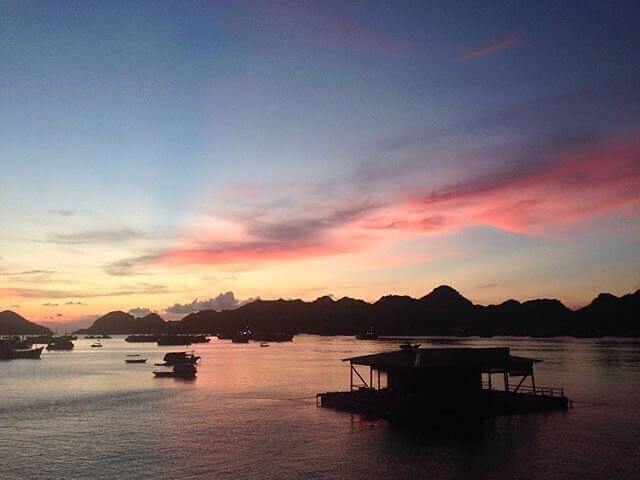 Sunset on Cat Ba Island