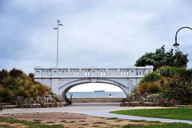 Bridge along the esplanade in St. Kilda