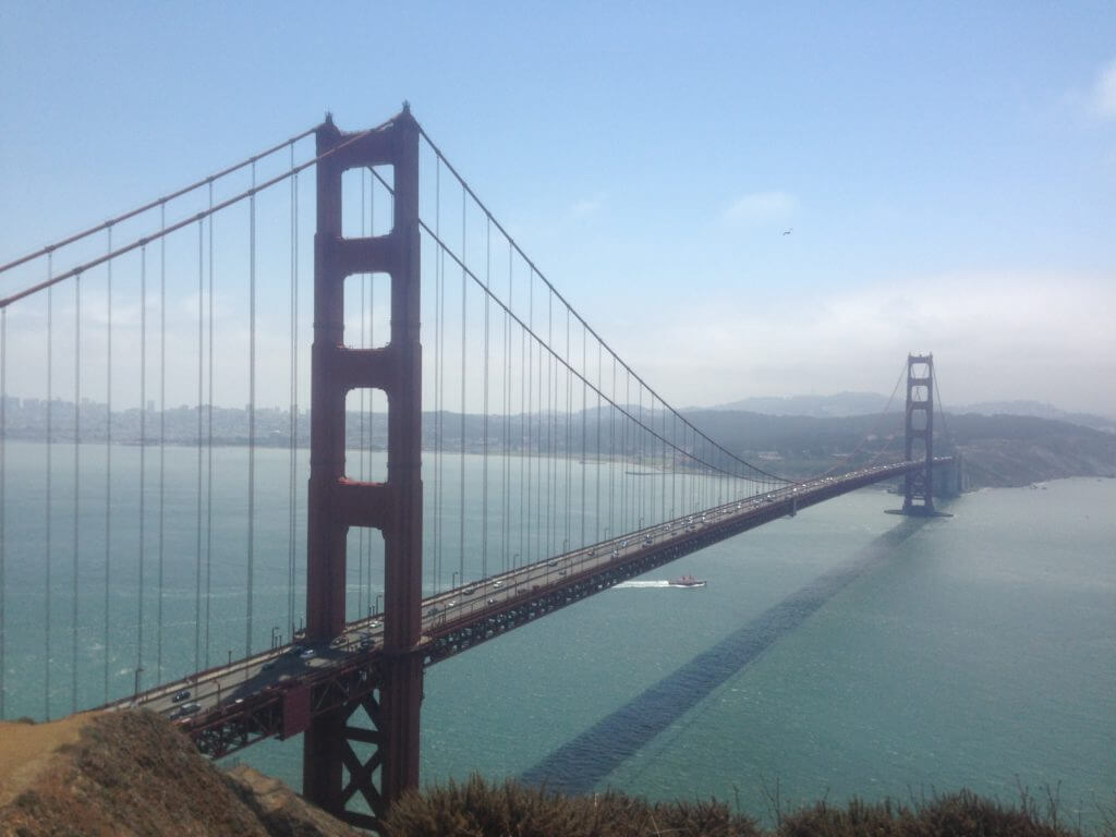 The Golden Gate Bridge from the Marine Headlands