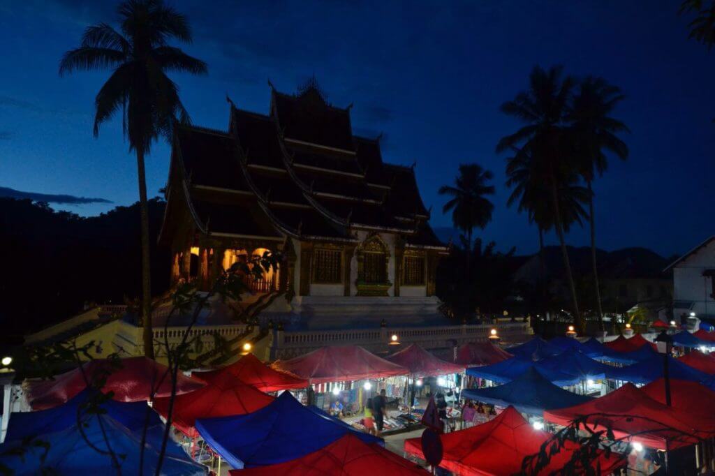 The famous Night Market of Luang Prabang