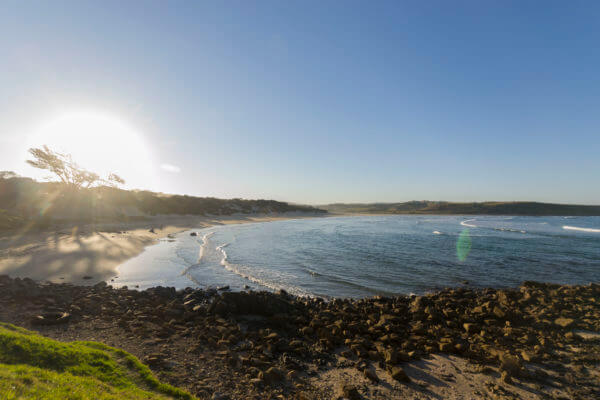 The view over the beach in Mdumbi