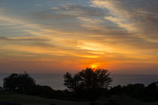 Sunrise from the Mdumbi Backpackers