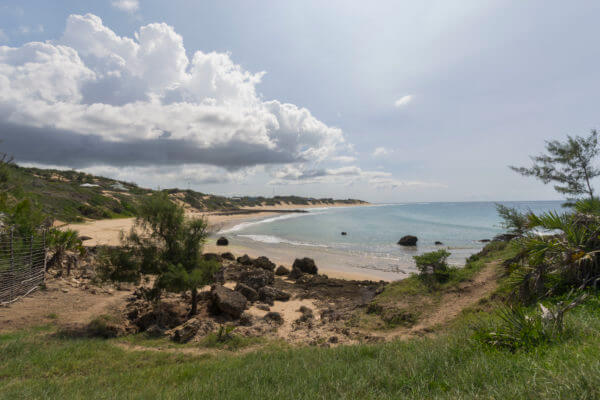 View over the lovely beach in Tofo